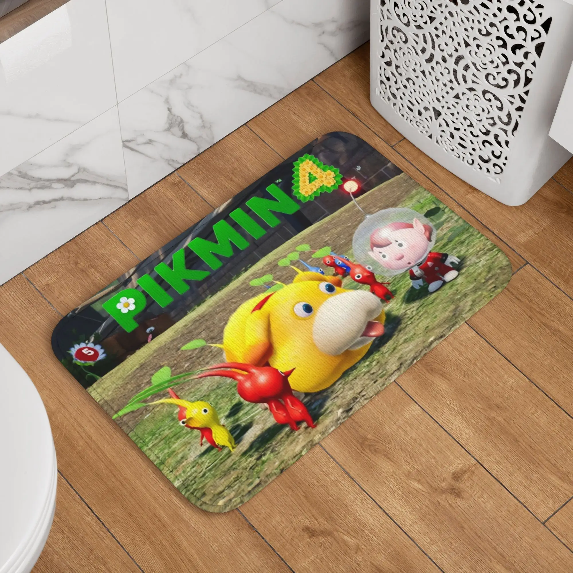 Pikmin'ed 4 Strategic Video Games  Front Door Floor Entrance Mat Cartoon Pikmins  Kitchen Bathroom Doormat Bedroom Carpet Rug