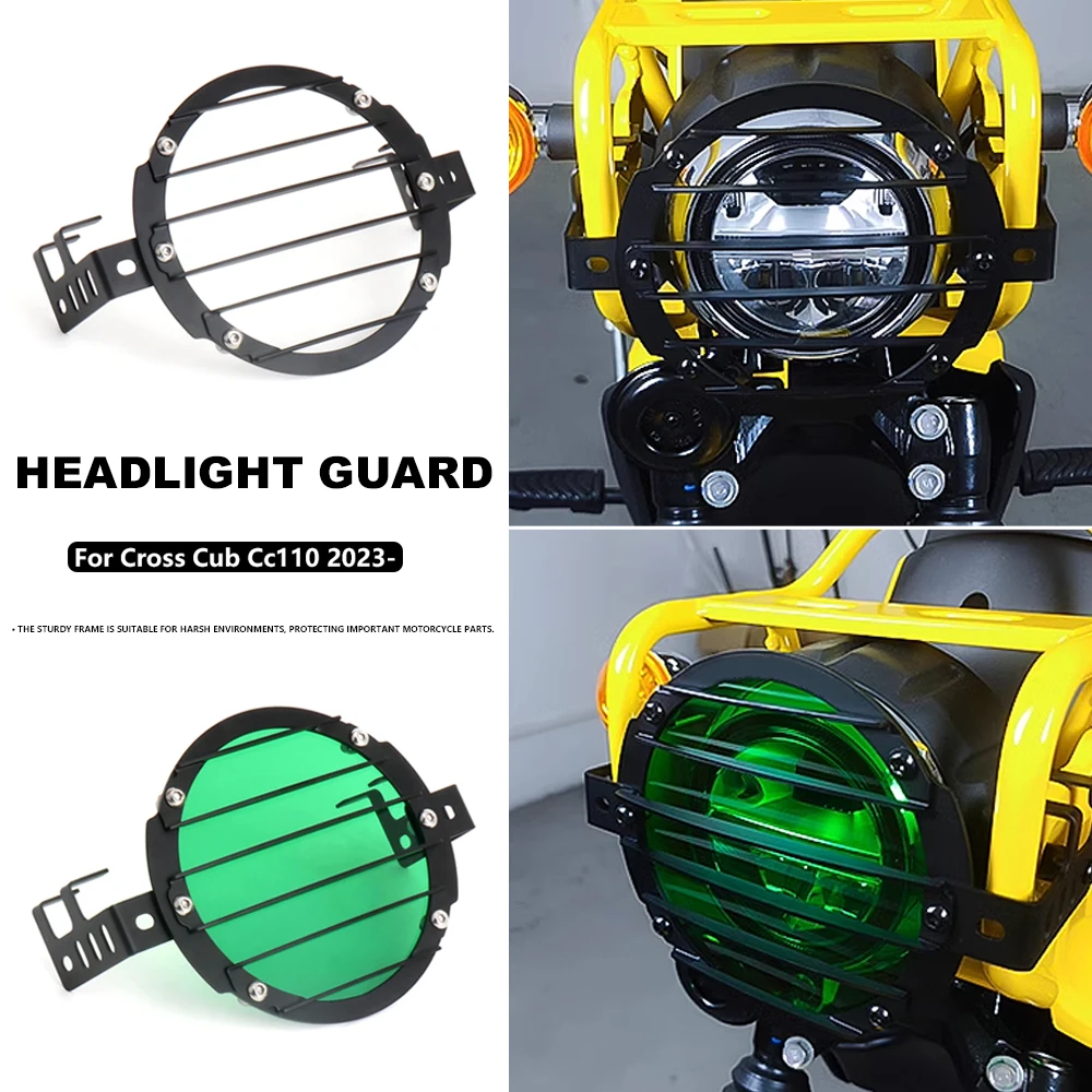 

New Motorcycle Accessories For Cross Cub CC110 Headlight Grill Guard Headlamp Light Cover For Honda CROSS CUB CC 110 2023 2024