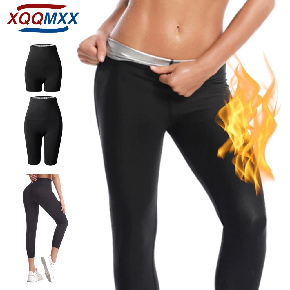 XQQMXX 1Pcs Sauna Sweat Pants for Women High Waist Slimming Shorts Compression Thermo Workout Fitness Thighs Body Shaper