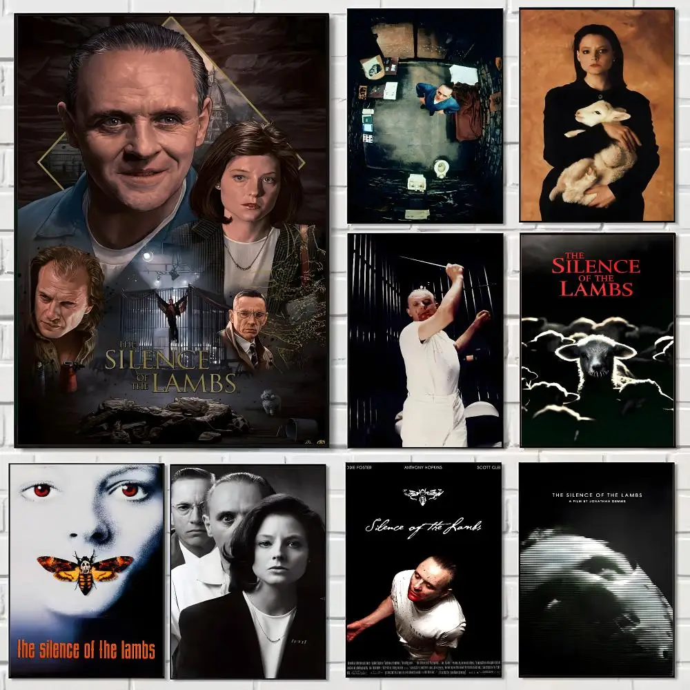 Classic Movie T-The Silence of the Lambs Poster Pegatina artistica HD autoadhesiva impermeable para salon dormitorio