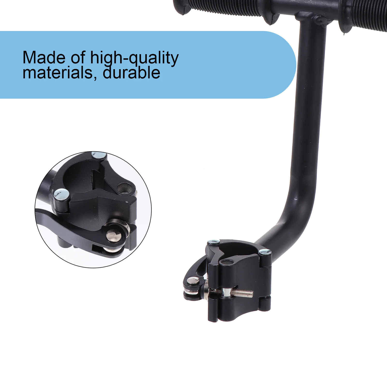 مجموعة واحدة من درابزين مقعد الدراجة للأطفال، مادة سميكة متينة، سهلة التركيب، ملحقات مسند ذراع ركوب الدراجات العملية