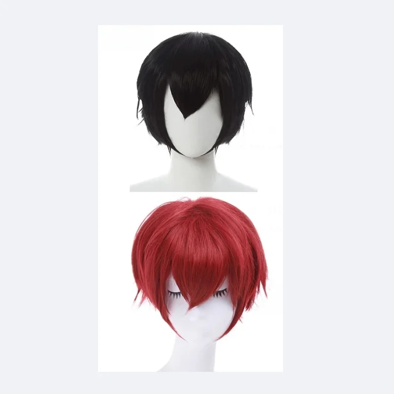 Ranma 1/2 Anime Character Wig Ranma Red & Black Braided Hair Heat-Resistant Synthetic Fiber Party & Festival Character Wig