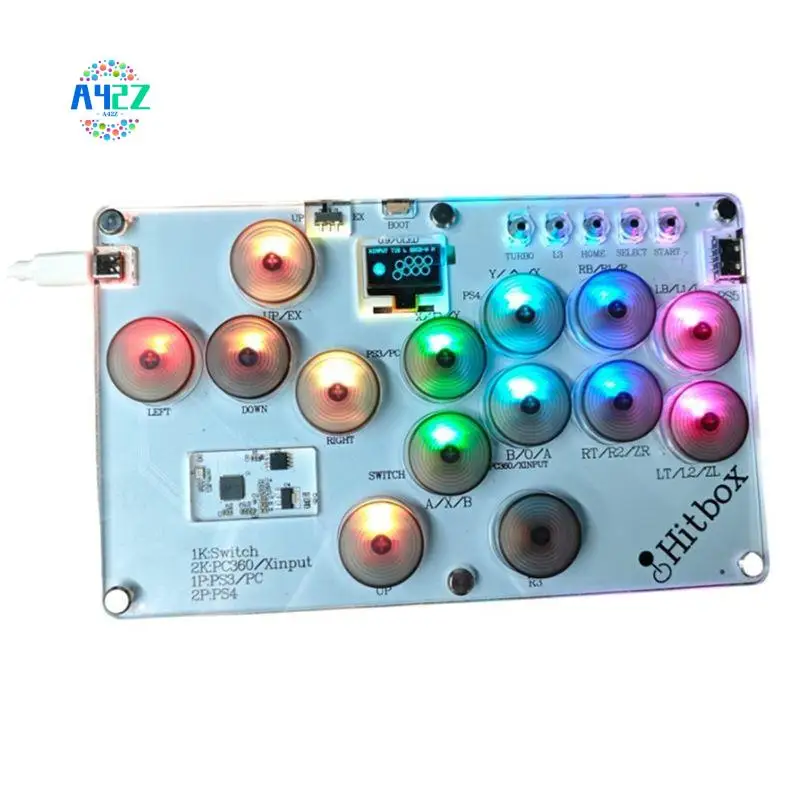 A42Z- Controller Arcade Fight Stick Joystick Keyboard SOCD No Delay For Raspberry Pi/PC/PS4/NS/PS5 Game Console