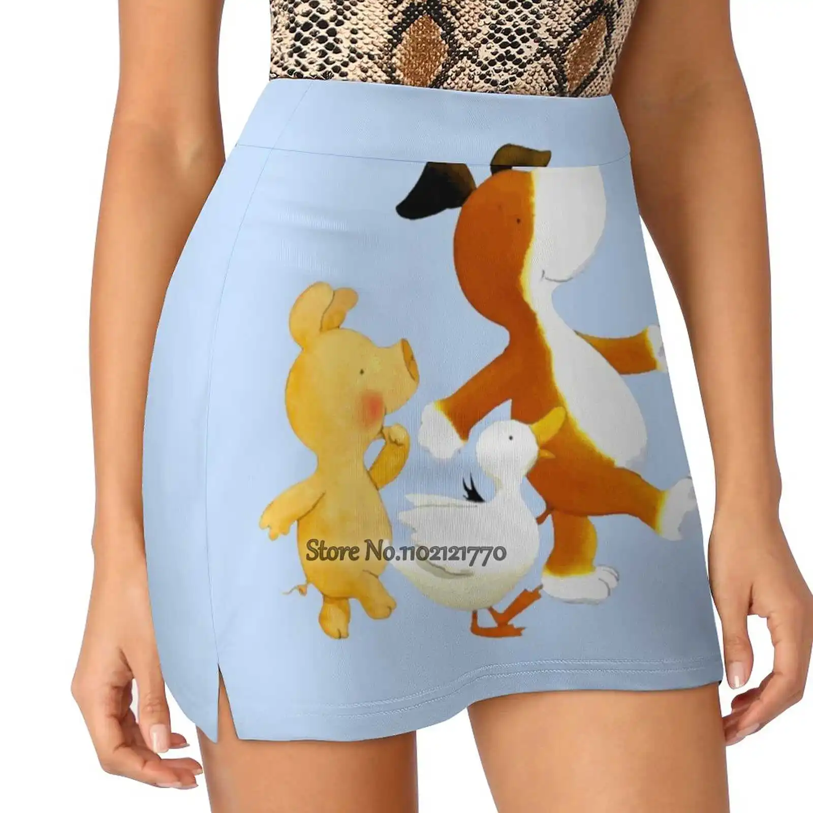 

Kipper The Dog And Friends Women Sports Lining Skirt Tennis Dance Fitness Short Printed Skirts Kipper The Dog Kipper Dog Kipper