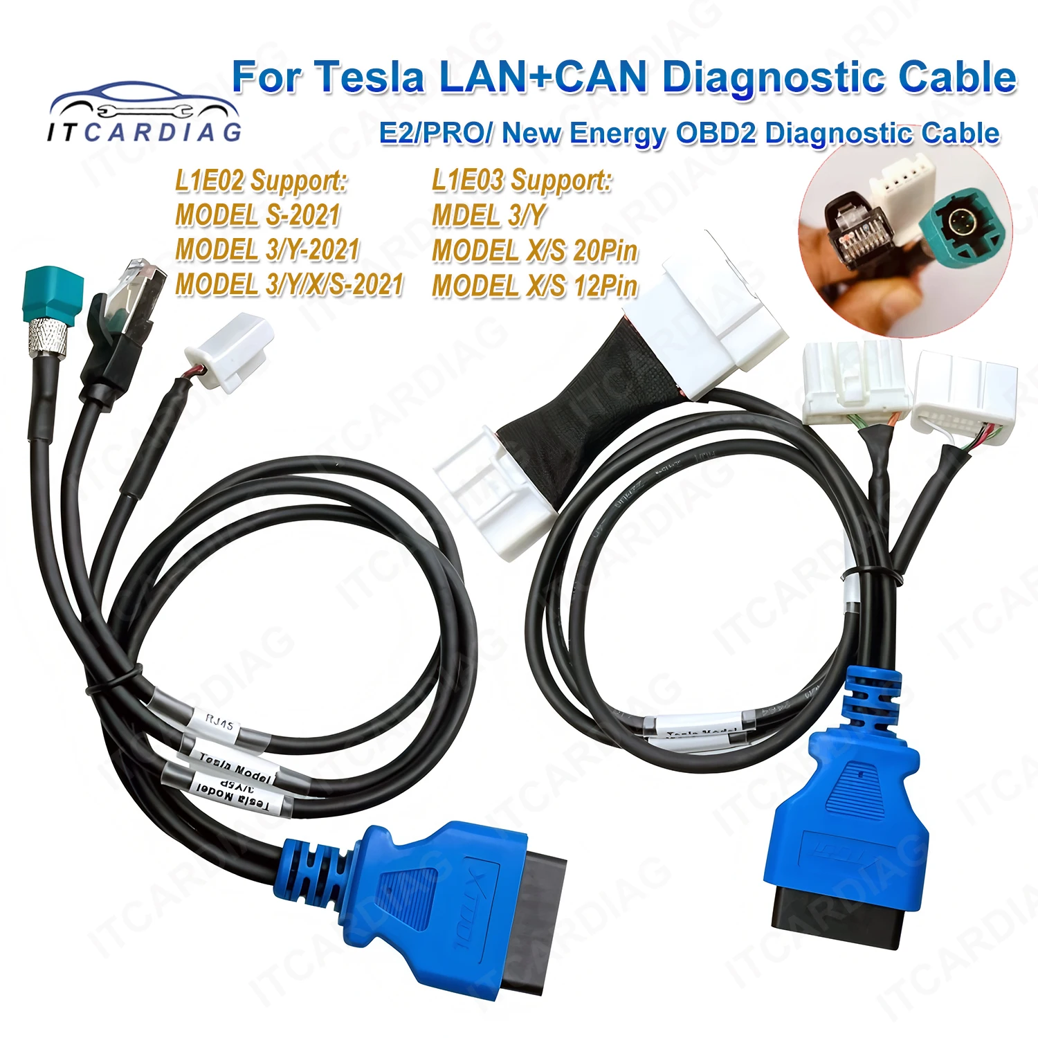 

Для диагностического кабеля cwith CAN E2/PRO/PS90EV, новая энергия для диагностического интерфейса OBD2 Tesla для модели X/S