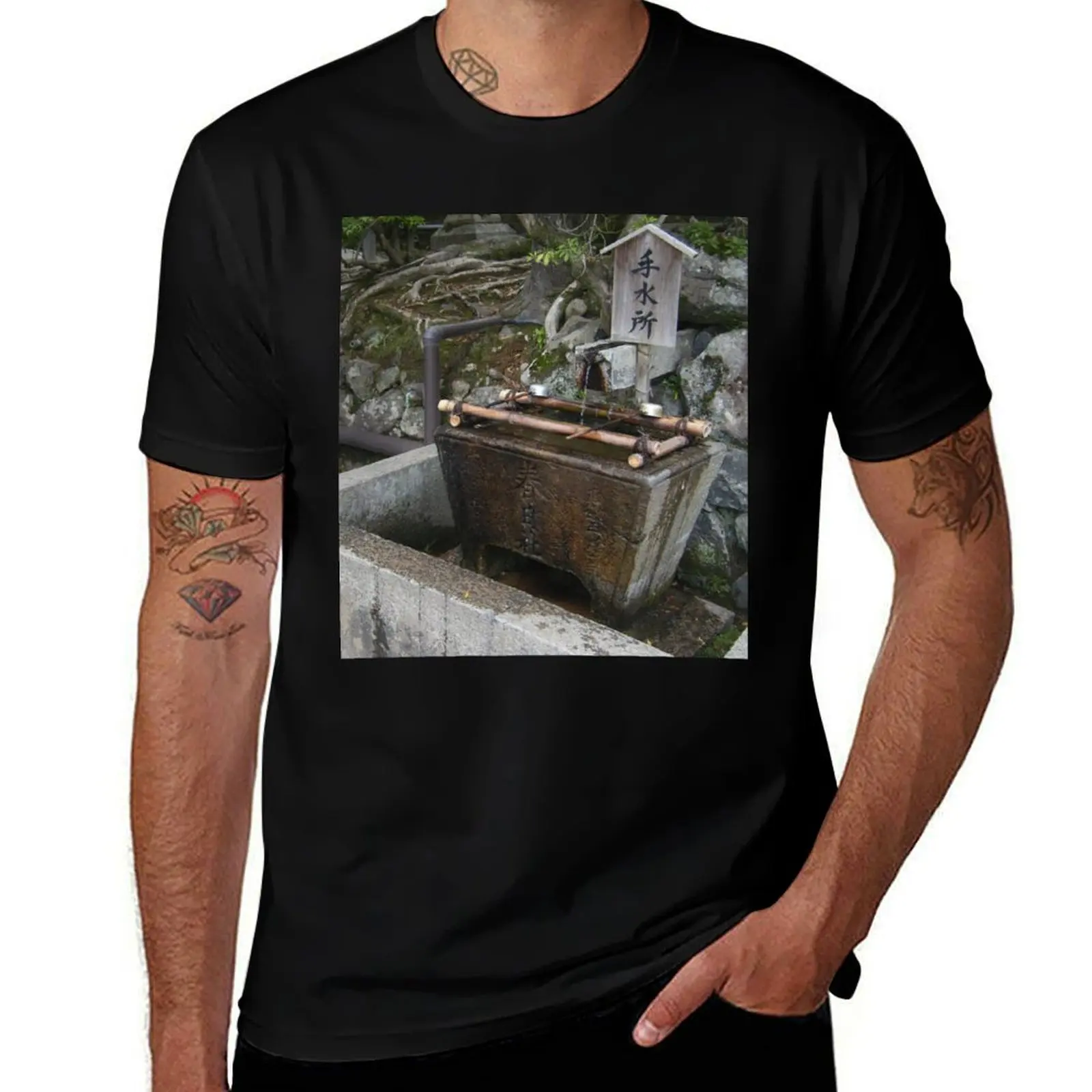

Calming Water Falling Outside T-Shirt Funny t-shirts heavyweights rapper graphic tees Men's cotton t-shirt