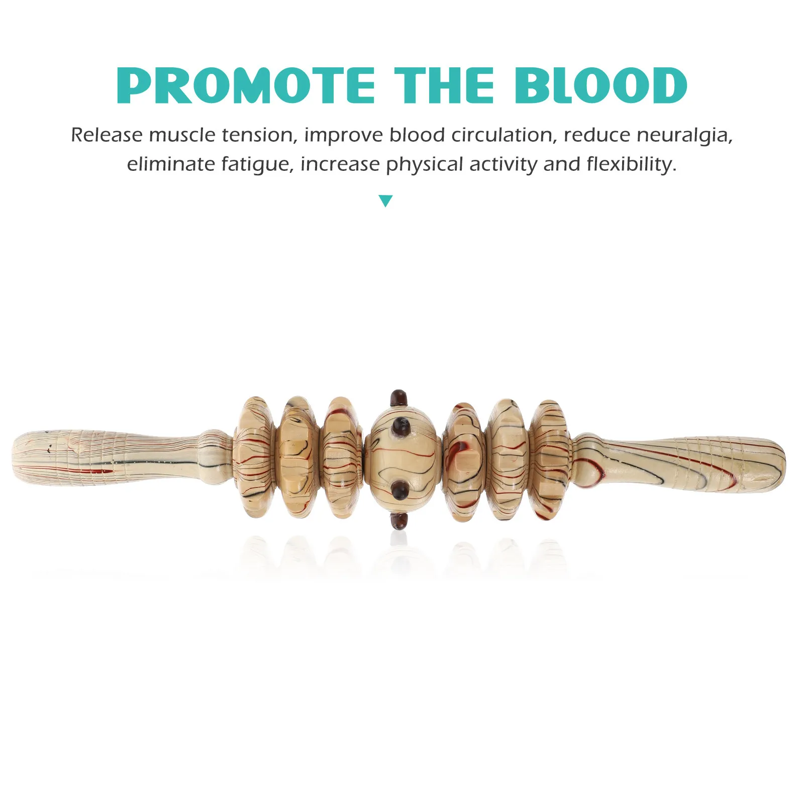 1Pcs Wooden Belly Massager Abdominal Massage Roller Full Body Handheld Muscle Roller Fitness Relaxation Tool Multifunctional
