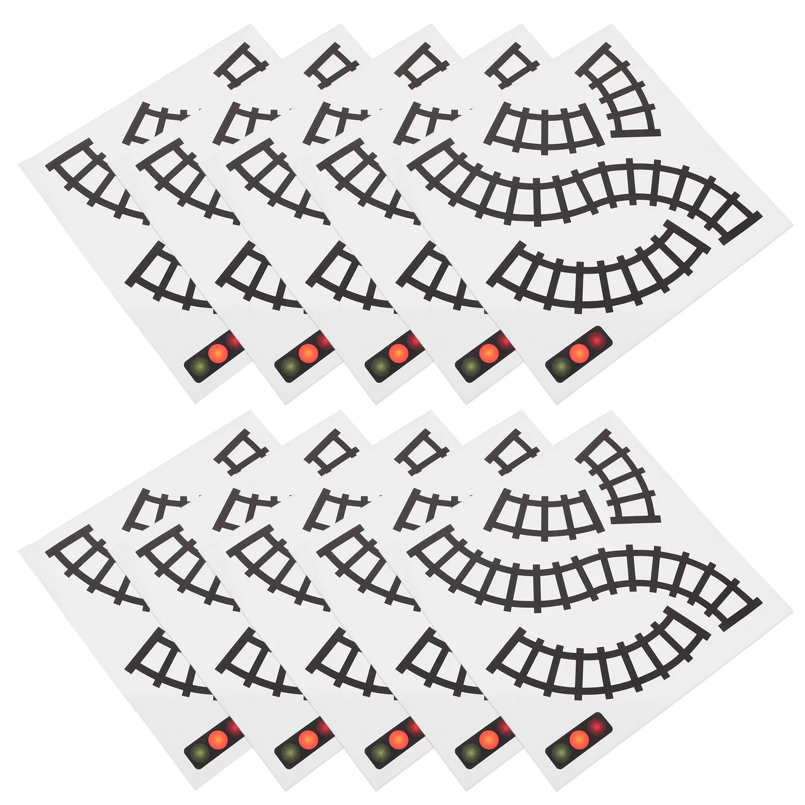 

10 шт. наклейки на дорожный знак город здание тема многоразовый мультфильм дорожная дорожка без следов