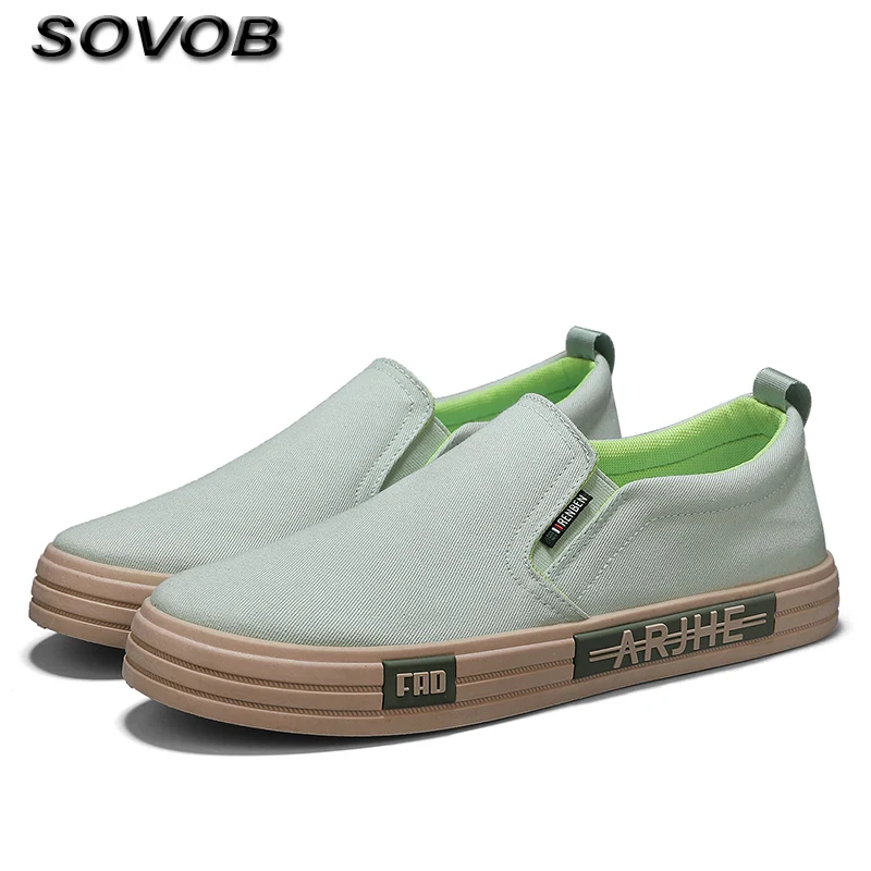 

Fashion Green Men's Loafer Shoes Low Top Platform Skateboard Shoes For Men Comfortable Slip-On Driving Shoes Man Casual Shoes