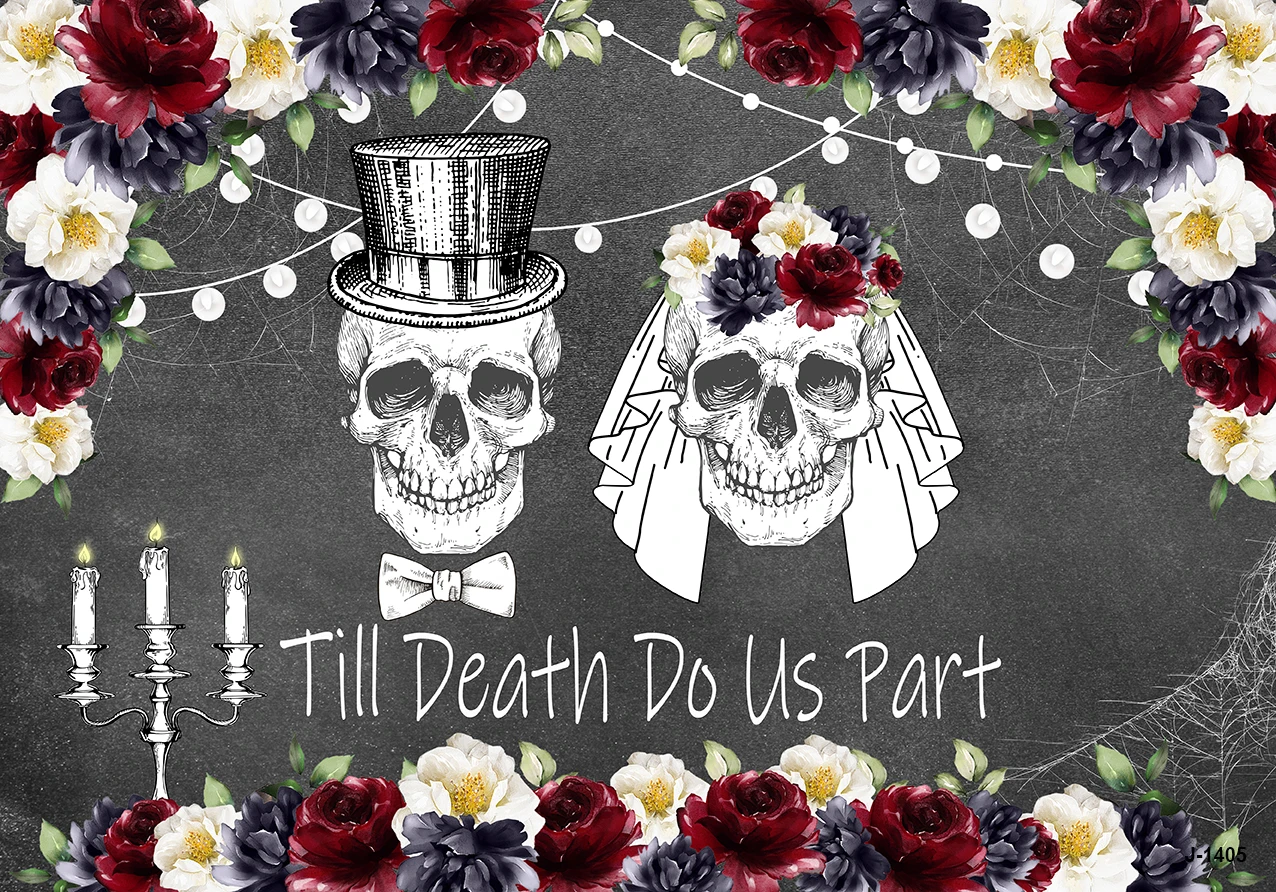 Day of The Dead Backdrop for Mexican Fiesta Sugar Skull Photography Background Dia DE Los Muertos Dress-up Birthday Party Fiesta