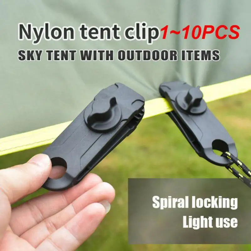 1~10PCS Tarpaulin Clip Awning Tent Clamp Canopy Lashing Buckle Jaw Grip Outdoor Camping Hook Anchor Windproof Rope Barb