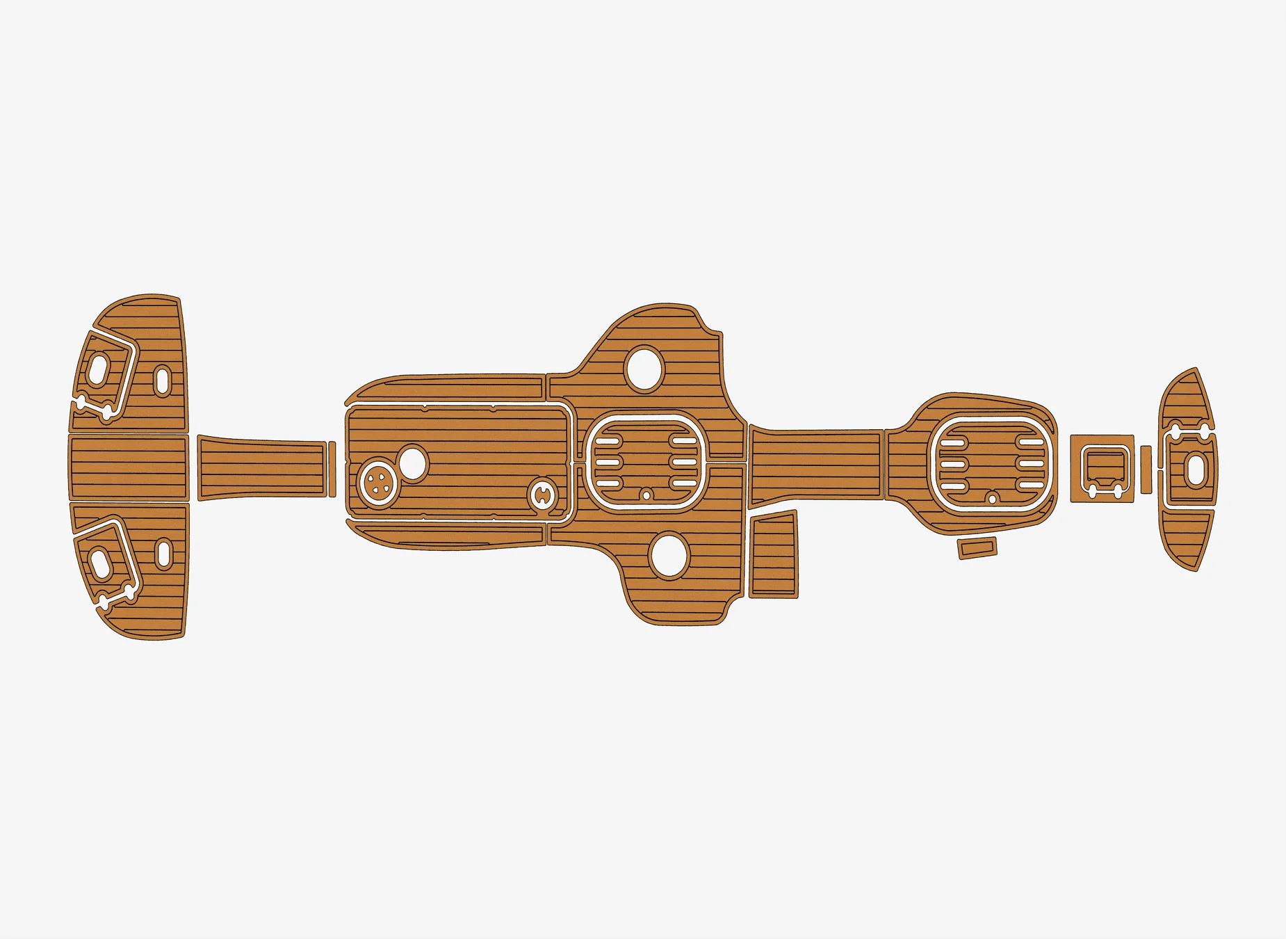 

2002-2005 Four Winns 264 Funship 1/4 дюйма, 6 мм, пена EVA, нескользящая ПВХ, настил из тикового дерева, морской коврик,...ek, водный ковер, морской пол
