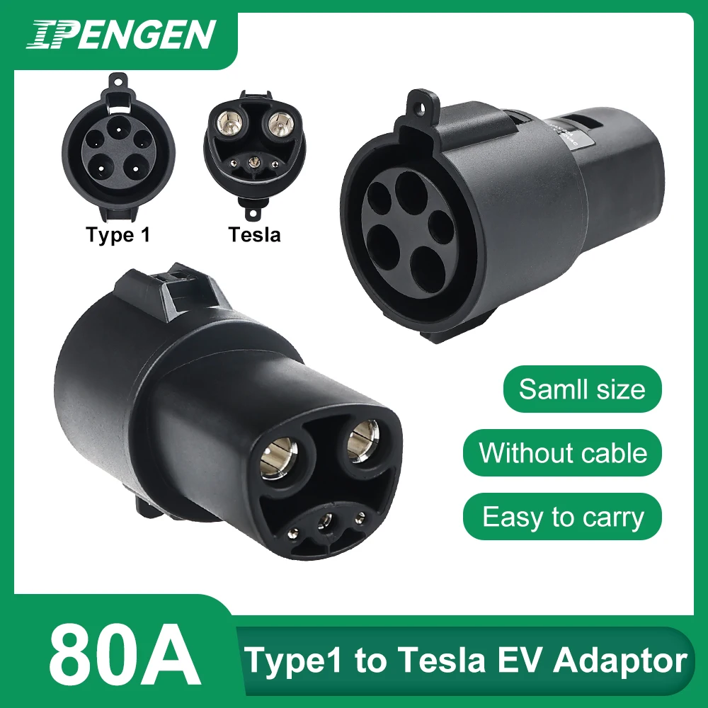 

IPENGEN Electric Vehicle Charging Adapter Type1 J1772 to Tesla For Model X Y 3 S EV Charger Connector EVSE Conversion Gun Socket