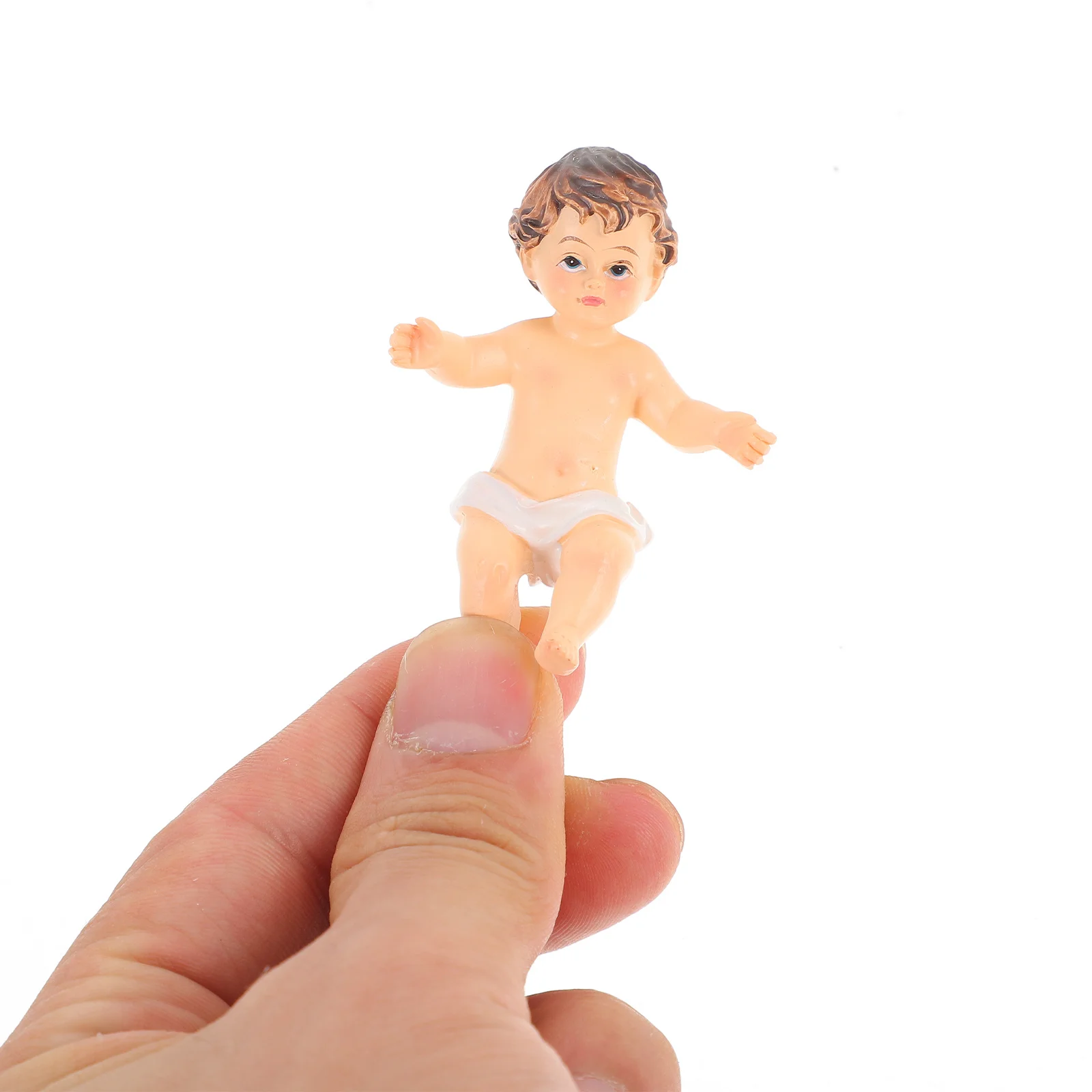 

Jesus Statue Resin Small Jesus Sculpture Delicate Craft Religious Nativity Desktop Decoration Ornament Church Decorations