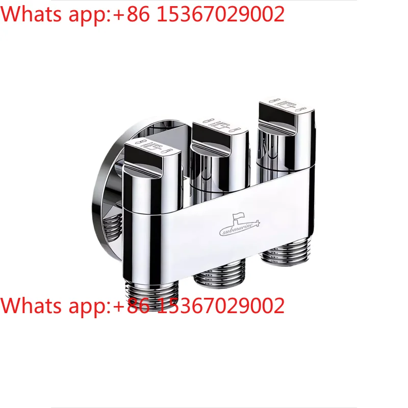 

One in, three out angle valve, three out water multi-function three-way water valve, independent switch, washing machine faucet