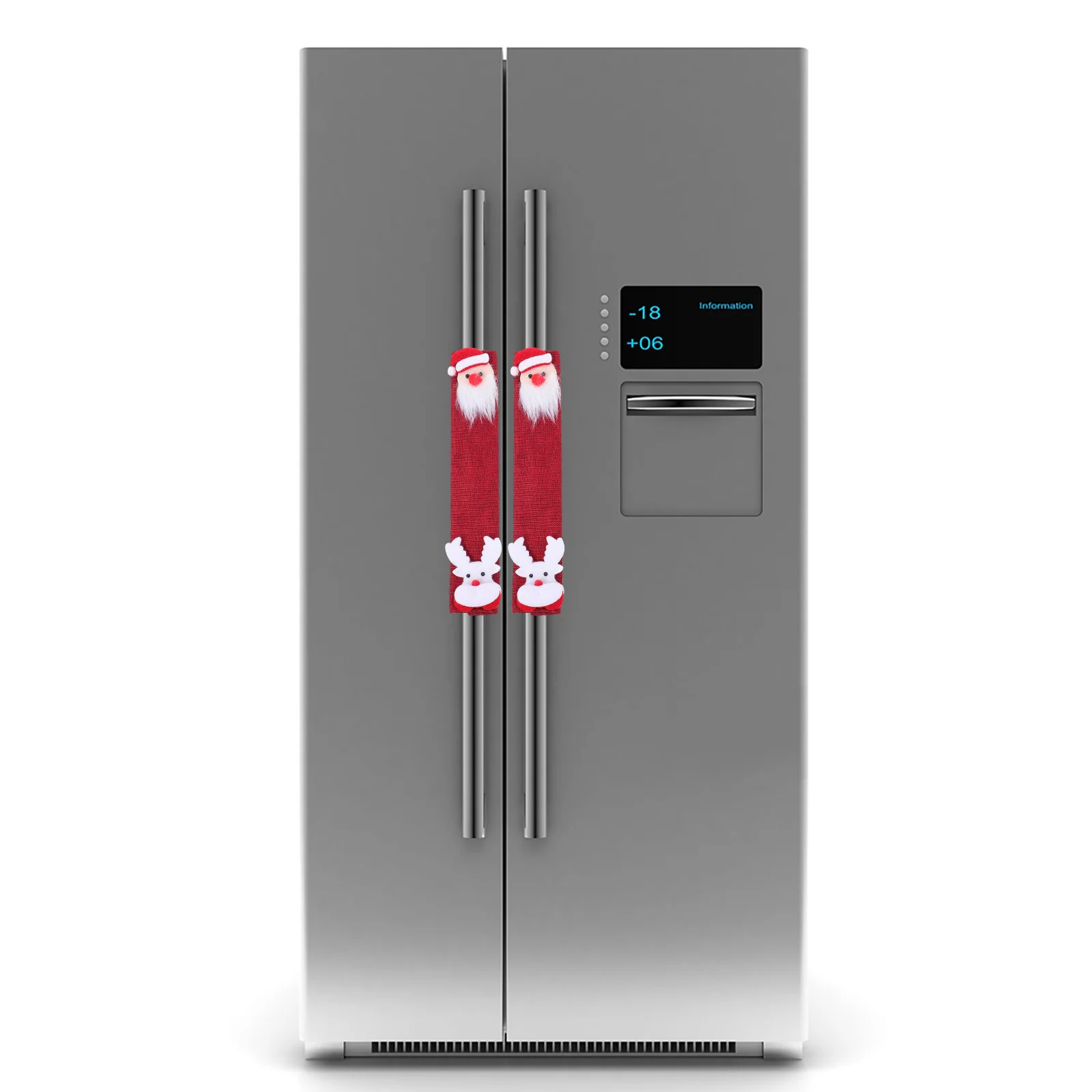 

4Pcs Christmas Fridge Handle Covers Kitchen Decor Protective Cold Resistant Fingerprint Proof Xmas Oven Microwave Handle