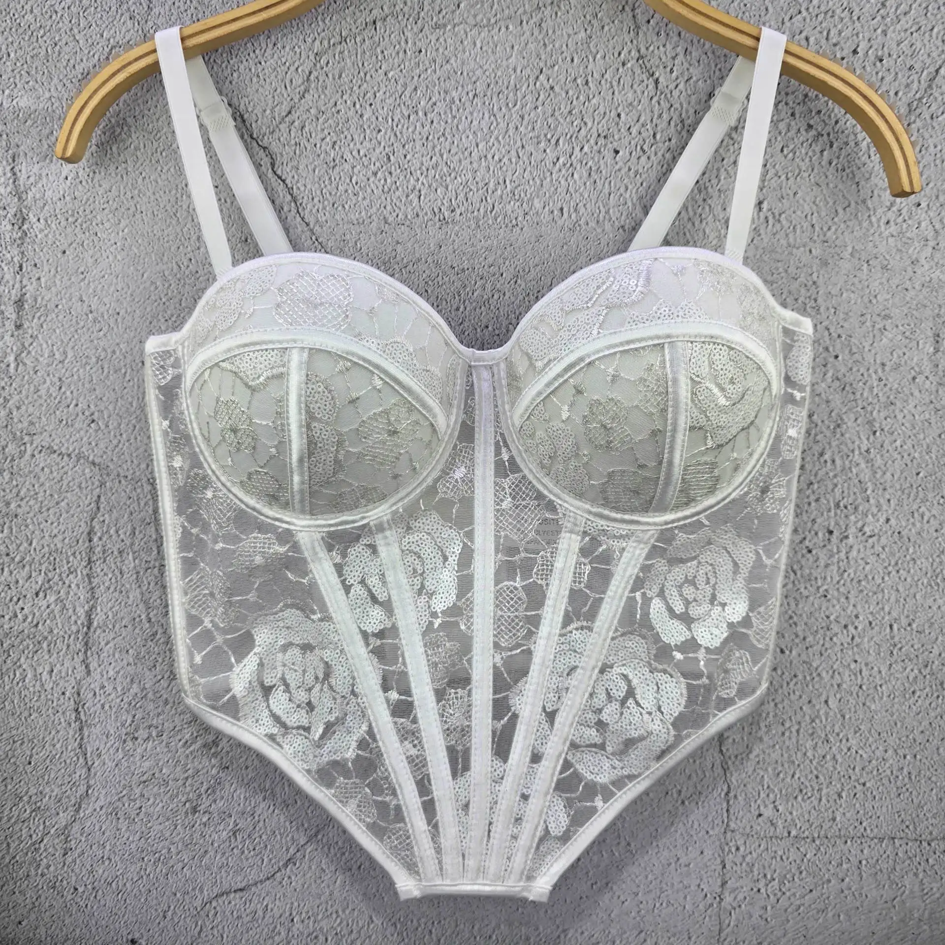 مطبوعة الترتر هيكل السمكة مشد امرأة الدانتيل الرسن تانك القمم مثير الملابس الداخلية المحاصيل الأعلى سليم الصدرية الهذيان بوستير الصيف سترات بلا أكمام