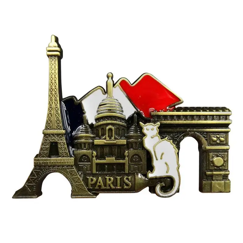 Paris France Ei-ffel Tower Triumphal Arch European Refrigerator Magnetic Fridge Magnets World Tourist Souvenir Collection Gifts