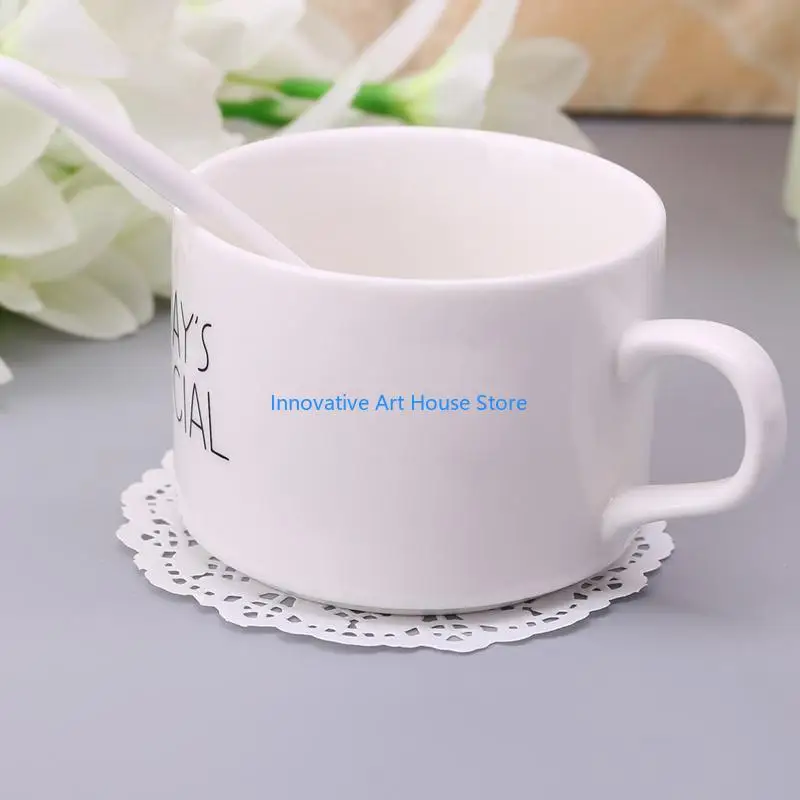 E1PC Lace Coasters Set of 100 Home Family Gather Relaxing Coffee Drink