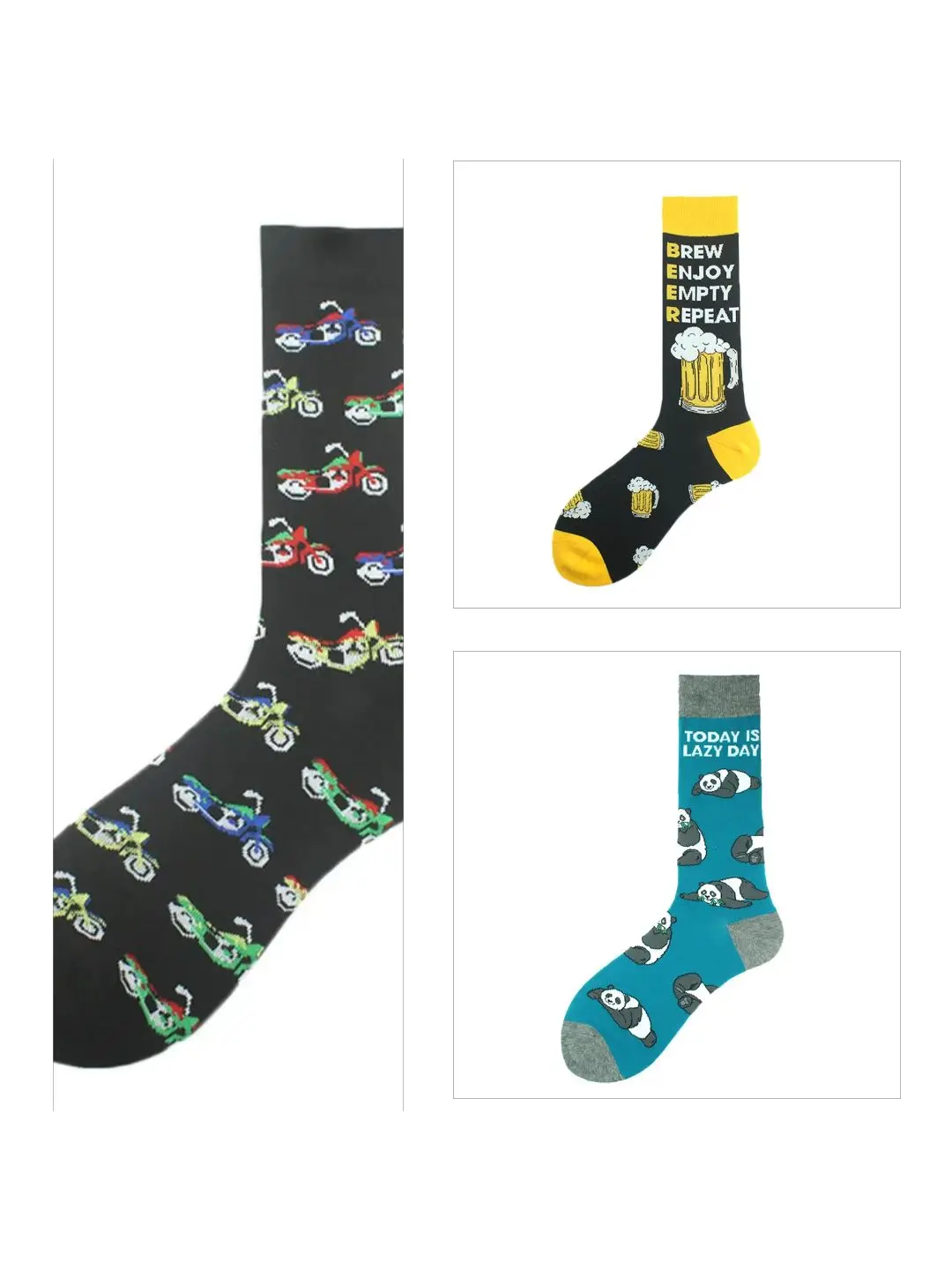 Design Happy Funny Socks Men Women Medical Teeth Sheep Pattern Sokken  Divertidos Jacquard Calcetines Unisex Hip Hop Skateboard