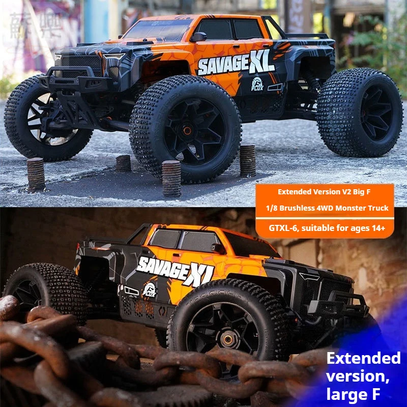 HPI 1/8 Savage XL FLUX V2 GTXL-6  F RC Monster Truck 4WD  Remote Control Big Wheel Off-Road Vehicle Top Choice RC Offroad Hobby