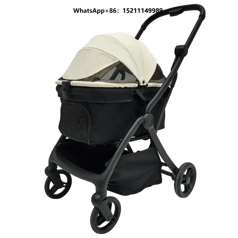 Foldable Pet Dog Stroller Collapsible Outdoor Small/medium-sized Dog Stroller