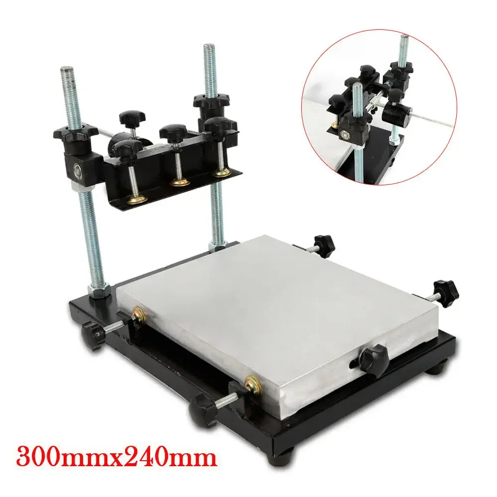 Macchina da stampa manuale per pasta saldante stampante per Stencil SMT PCB regolabile 0-120mm