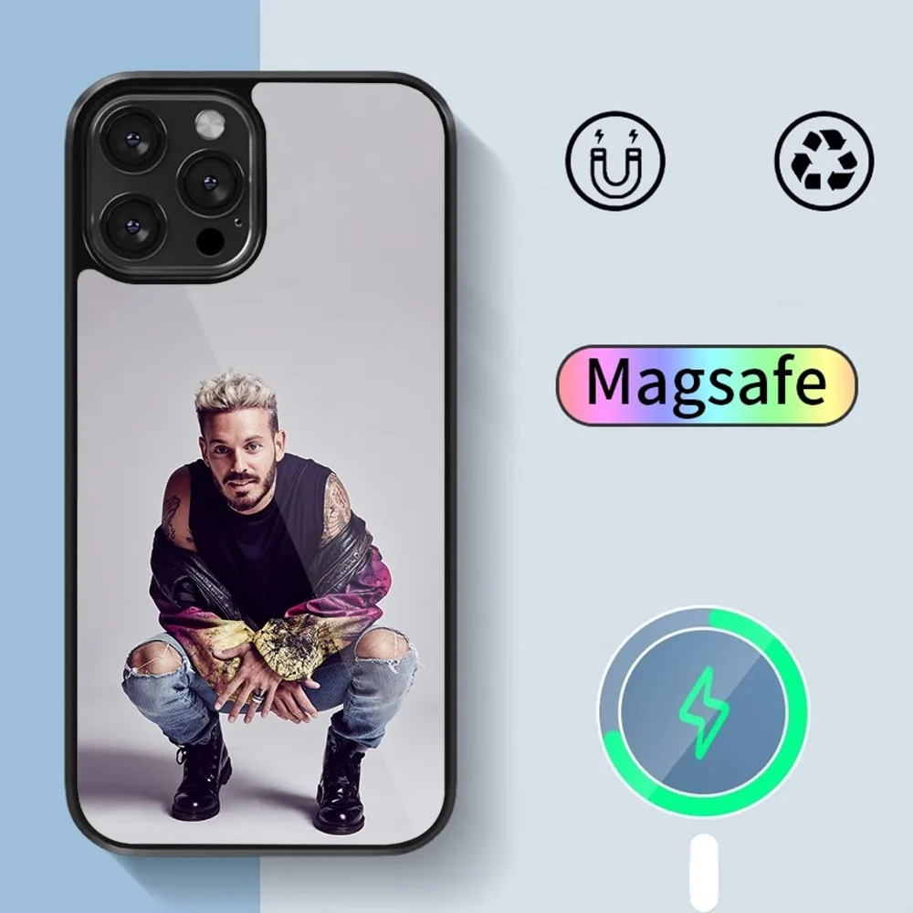 Singer Matt Pokora  Phone Case For iPhone 14 13 12 11 15 Pro Max Plus Magsafe Magnetic Cover