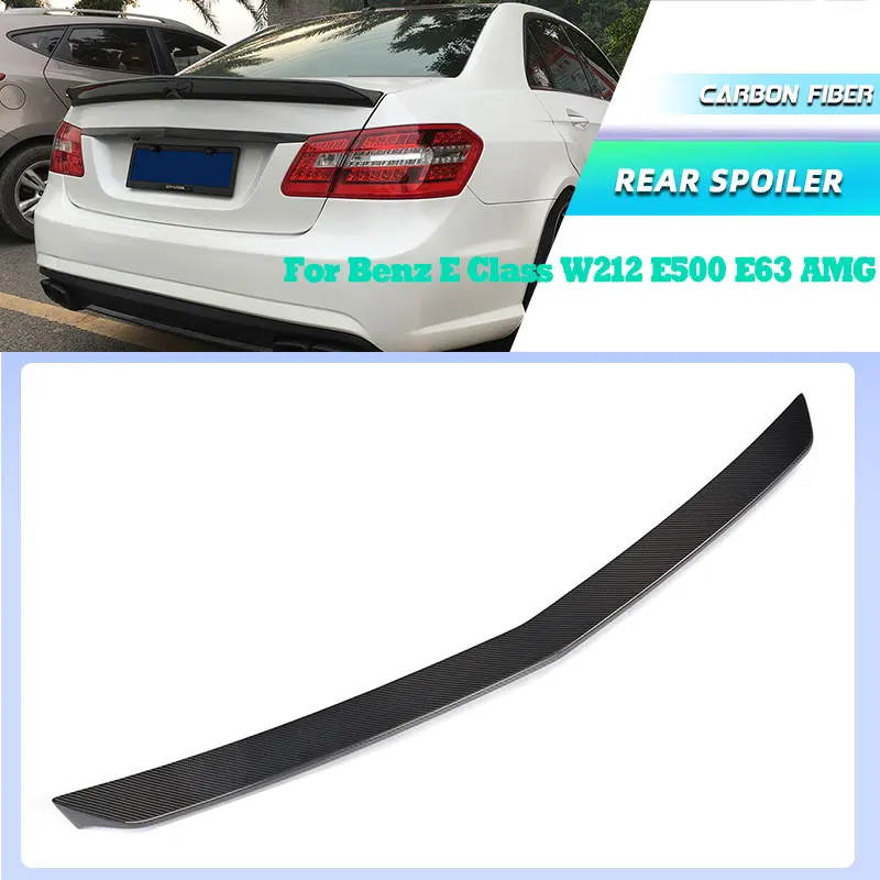 

Carbon Fiber Car Rear Trunk Spoiler Wings for Mercedes Benz E Class W212 E500 E63 AMG Sedan 2010-2015 Rear Spoiler Boot Wing Lip