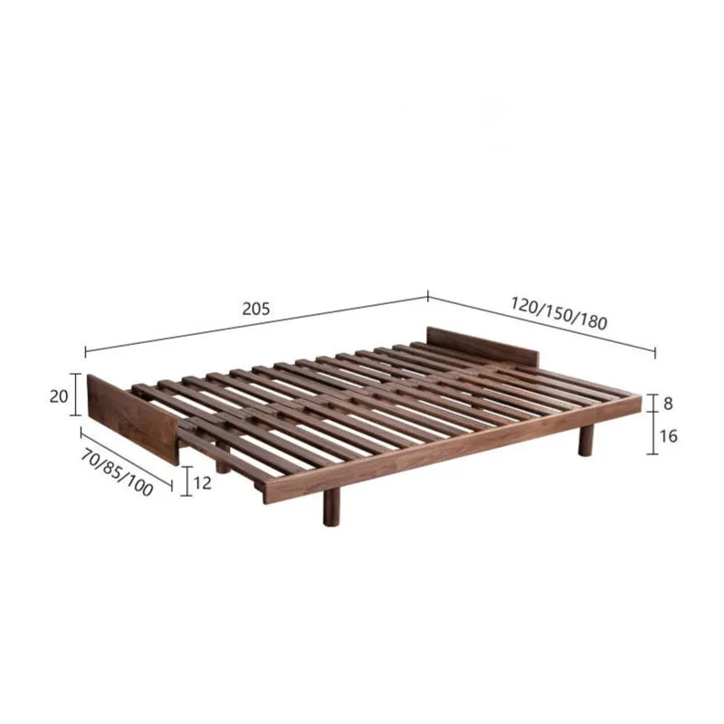 Extended bed living room pull modern minimalist tatami