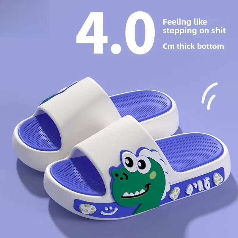 Dinosaur Slippers for Kids, Anti-Slip Soft Sole Sandals for Boys & Girls