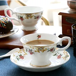 220ML, fine bone china cappuccino cup with saucer, noble latte cup, english tasse cafe esspresso cups,