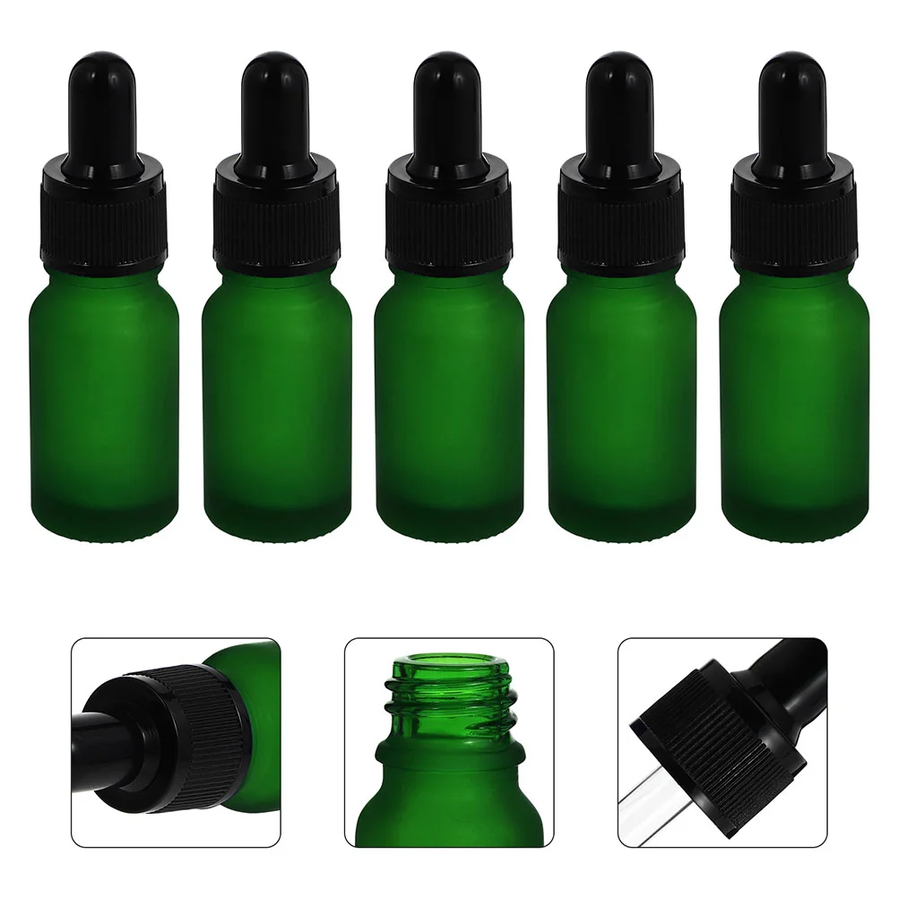 

10 Pcs Scrub Essential Oil Bottle Frosted Liquid Travel Bottles Dropper Small Cases