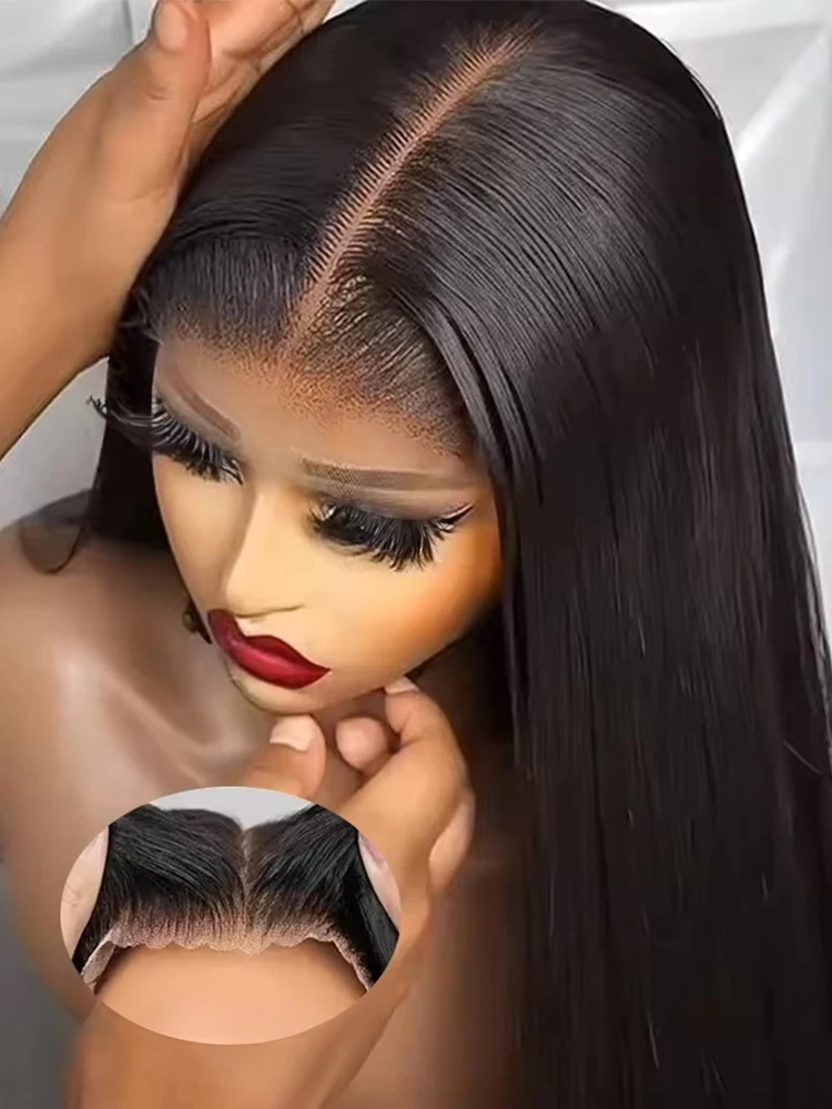 

100% человеческие волосы 30 40 дюймов 13x6 HD Прозрачные костяные прямые кружевные фронтальные парики 7x5 Бесклеевые парики из натуральных волос для женщин