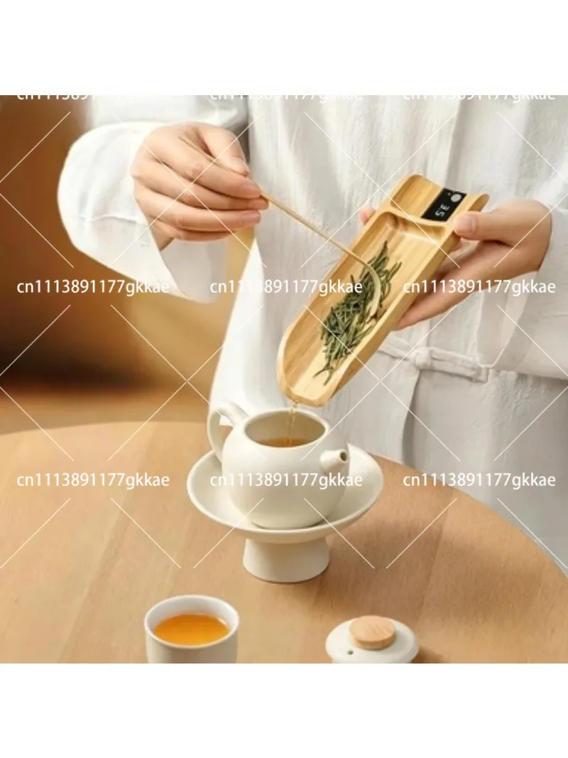 Digital Tea Scale High-Precision Small Size Bamboo Kung Fu Tea Set Gift