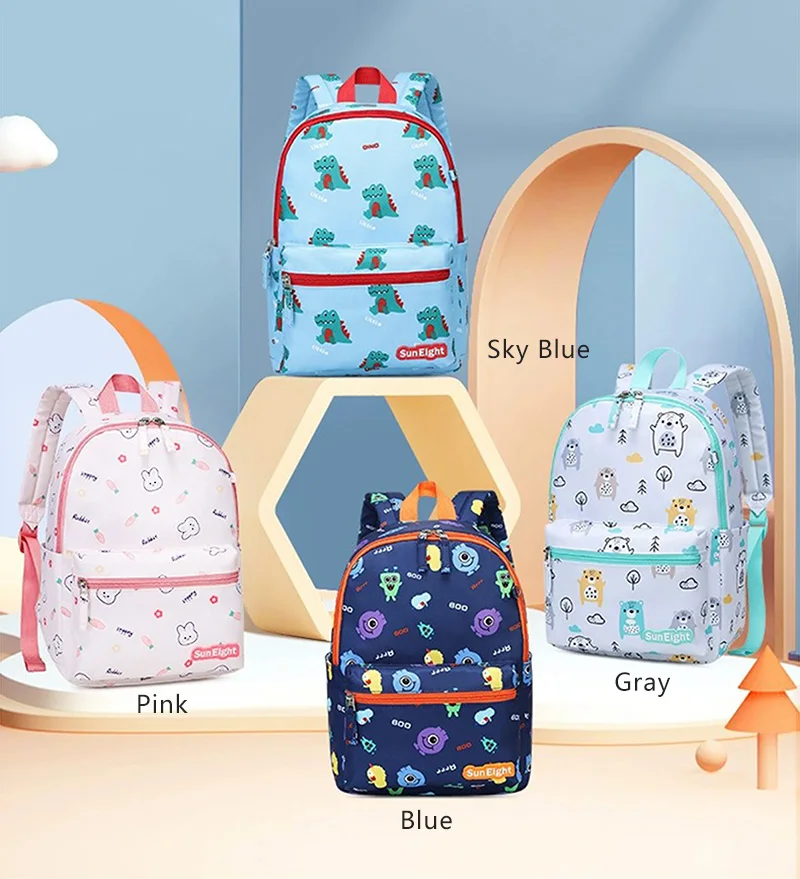 SUN EIGHT 14inch Kindergarden Backpacks Fit A4 Student School Bags Children Bookbag Outdoor bag