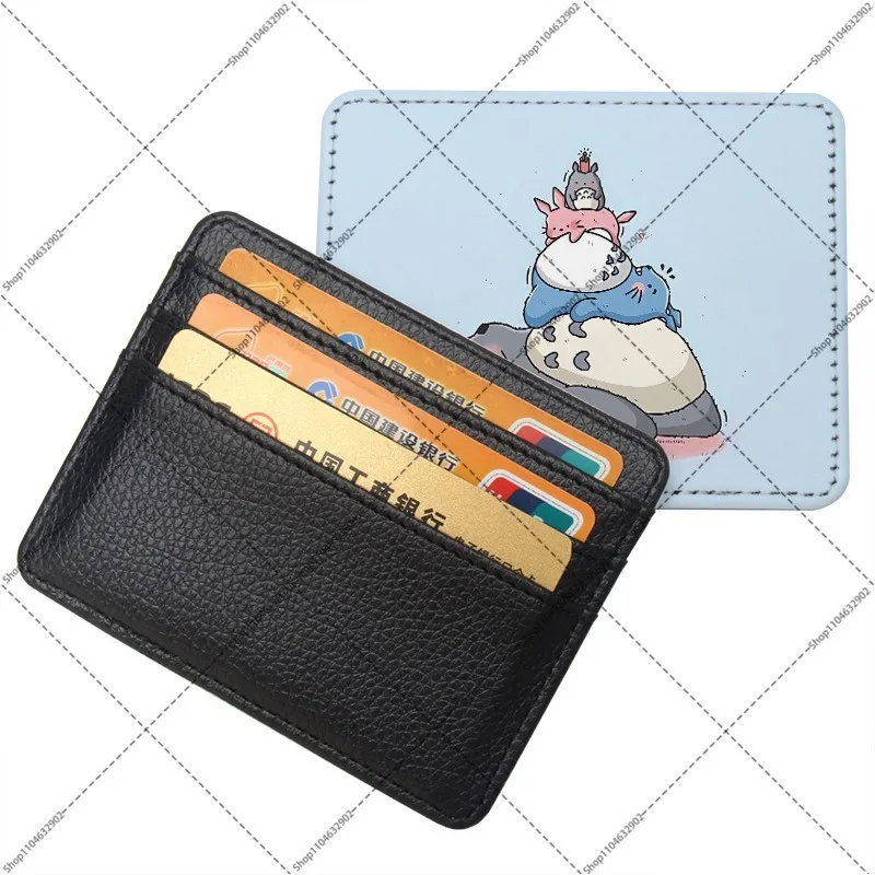 Totoro Cute Slim ID and Bank Card Holder Wallet for Men and Women Cartoon Anime Pattern Cards Holders Card Protector Case Gift - view 3