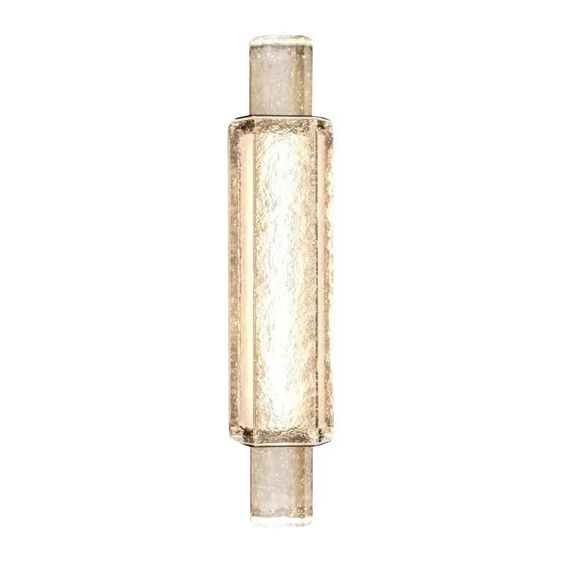 

Transparent glazed crystal background wall living room wall lamp creative stainless steel aisle hotel engineering lobby