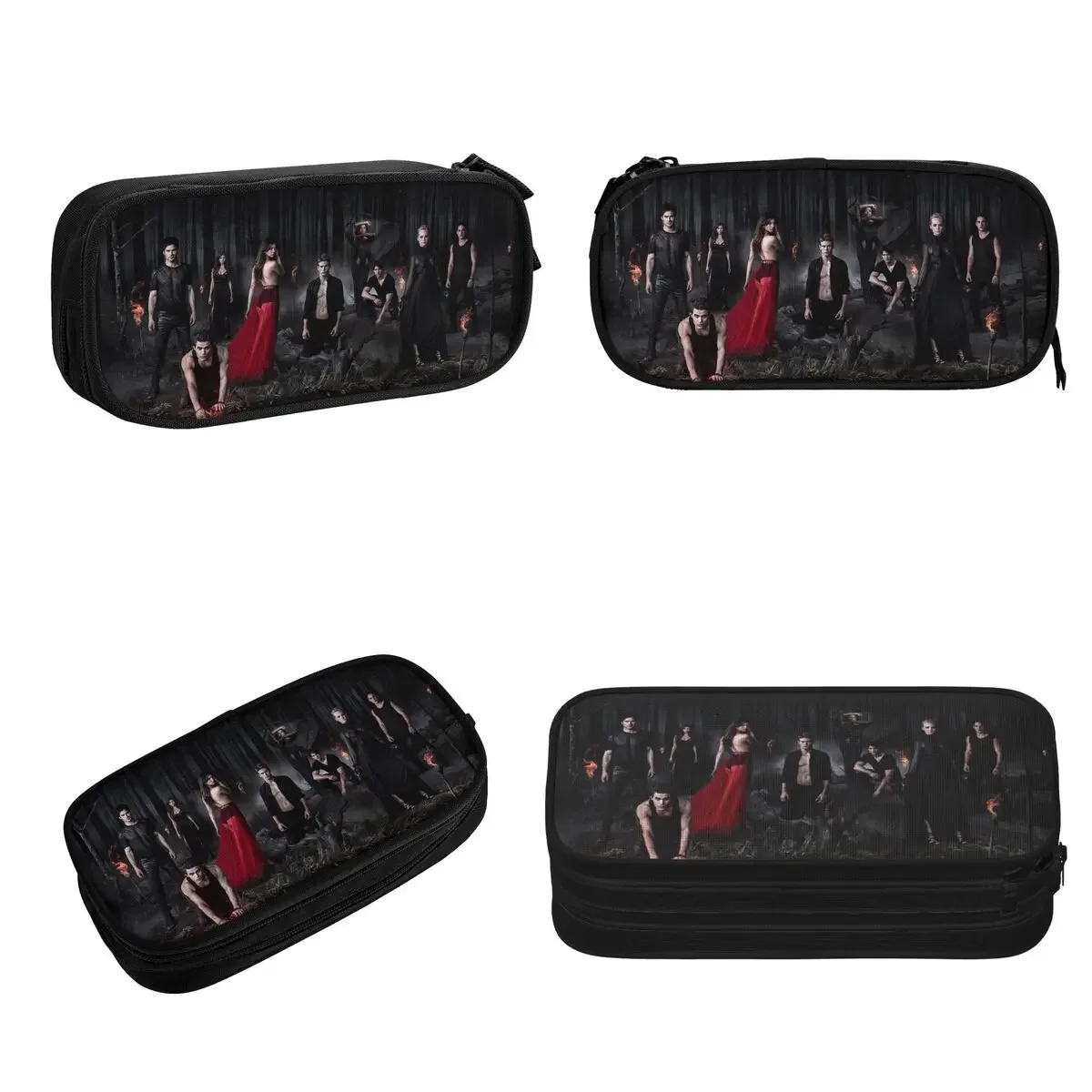 The Vampire Diaries Pencil Cases Large Capacity Pen Bags Pen Box Pencil Pouch For Boys Girls Students Stationery School Office