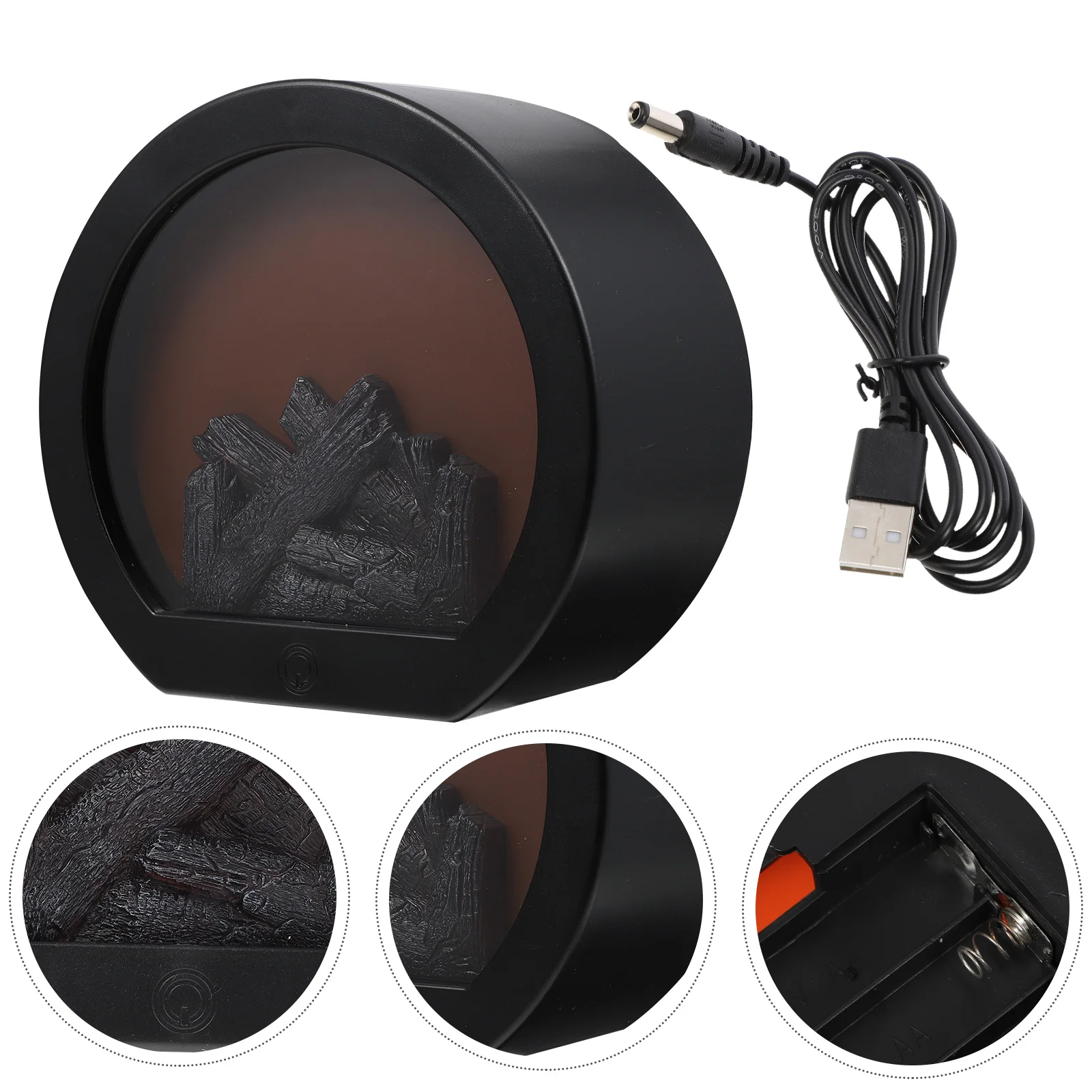 Lámpara LED de simulación de leña para decoración interior, iluminación festiva de ambiente, perfecta para sala de estar, dormitorio, accesorio de iluminación de escritorio