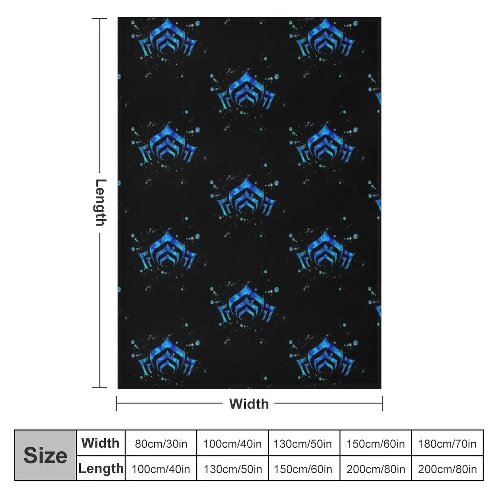 Warframe Logo Watercolor Throw Blanket blankets and throws halloween christmas gifts Blankets