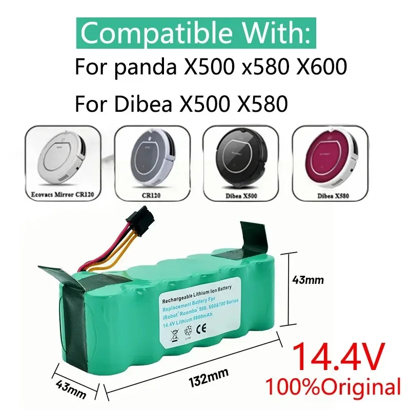 🔥 -مناسبة لبطارية المكنسة الكهربائية Haier 14.4V Haier T322، T321 Panda X500، وغيرها من بطاريات النيكل والهيدروجين 12.8A #1