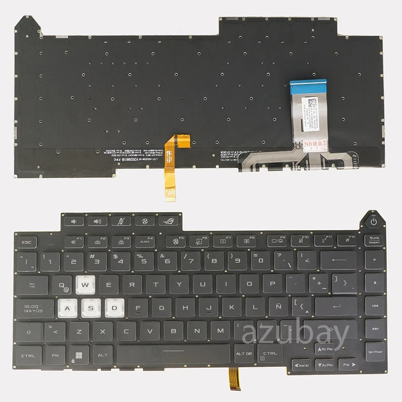 RGB Backlit Keyboard For ASUS ROG Strix G513RC G513QE G513IE G513QC G513IC G513IH 4-zone V202826BE3 Russian Latin Spanish QWERTY