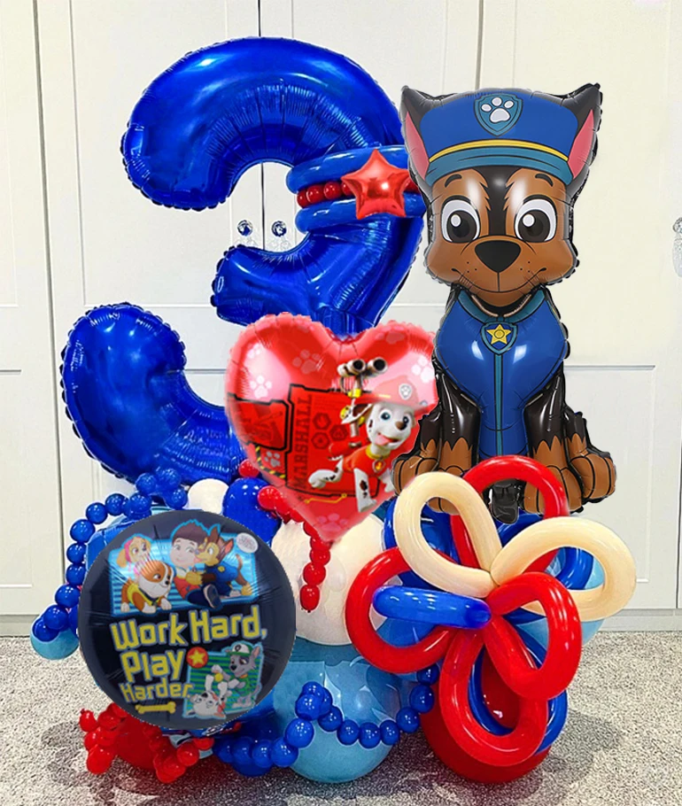Cartoon Paw Patrol Hund Chase Ballon Geburtstag Dekoration Anzahl Aluminium Latex Ballons Set Kinder Party Supplies Geschenk Bevorzugung Dekor