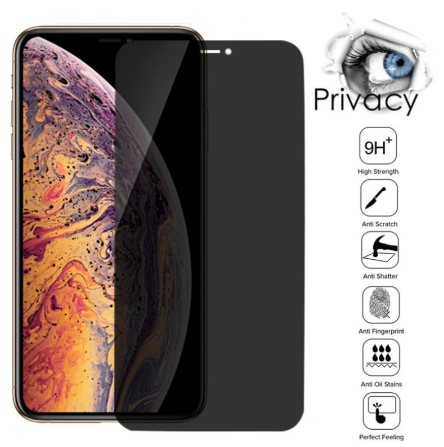 

100pcs 9H Anti Spy Privacy Screen Protector for iPhone 14 Pro Max Tempered Glass Protective Film