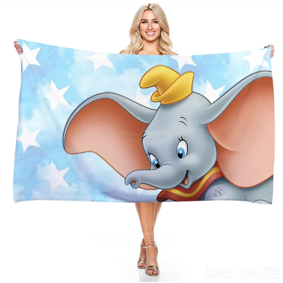 Winnie The Pooh and Tigger Dumbo Bath Towels Microfiber Beach Swimming Towel Decor for Kids Gift 75x150cm