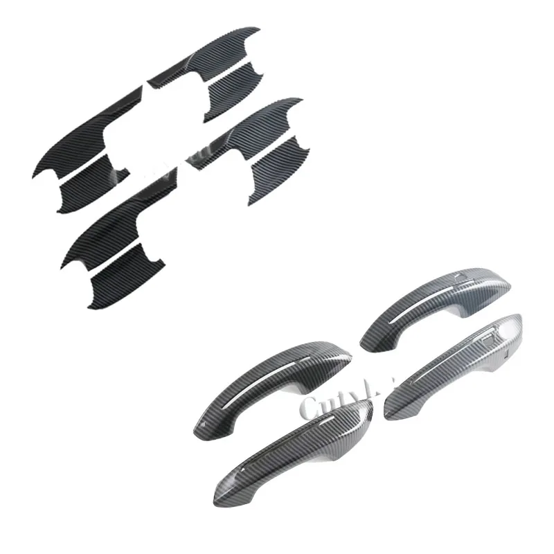 Para Cadillac XT5 XT 5 2025 2026, Cubiertas Decorativas de Fibra de Carbono ABS para Manijas de Puerta, Accesorios