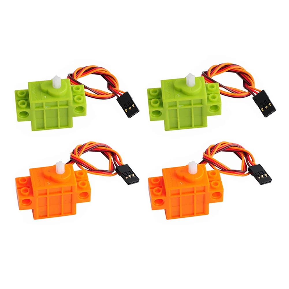 4PCS Geekservo Rotation Servo Wheel Compatible 360 Degree Continuous with Legoeds Building Blocks Micro:bit Robot Smart Car Toys