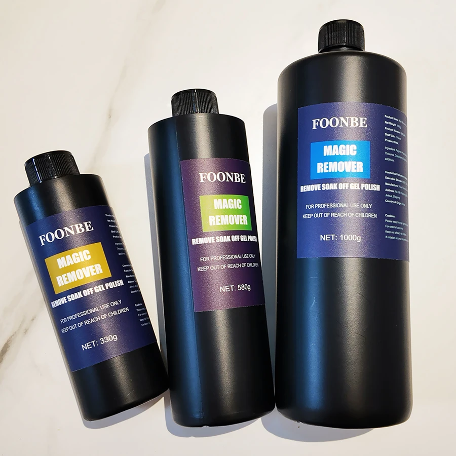 FOONBE 330g マジックバーストリムーバー ファストネイルジェルポリッシュリムーバー クリーンUVソークオフ セミパーマネントヴァーニッシュ ネイルアートリムーバーツール