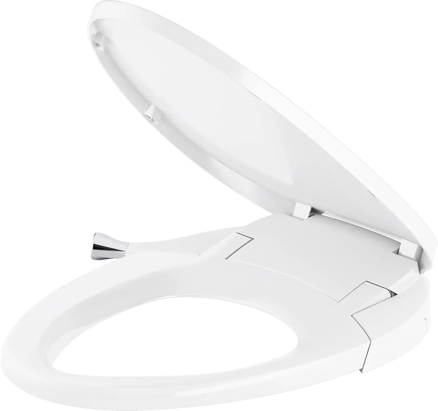 

98804-CP-0 Purewash M300 Elongated Manual Bidet Toilet Seat With Chrome Handle, Non-Electric Bidets for Existing Toilets, White